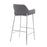 LumiSource Daniella Bar Stool, Set of 2, Chrome/Grey