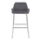 LumiSource Daniella Bar Stool, Set of 2, Chrome/Grey