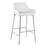 LumiSource Daniella Bar Stool, Set of 2, Chrome/White
