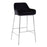 LumiSource Daniella Bar Stool, Set of 2, Chrome/Black Velvet