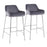 LumiSource Daniella Bar Stool, Set of 2, Chrome/Silver - B30-DNLA2CHRMVSV2