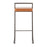 LumiSource Fuji Stacker Barstool, Set of 2, Antique Steel/Camel