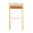 LumiSource Fuji Stacker Barstool, Set of 2, Gold Steel/Camel Pu