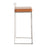 LumiSource Fuji Stacker Barstool, Set of 2, Stainless Steel/Camel