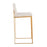 LumiSource Fuji High Back Barstool, Set of 2, Gold/Beige