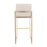 LumiSource Fuji High Back Barstool, Set of 2, Gold/Beige