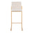 LumiSource Fuji High Back Barstool, Set of 2, Gold/Beige