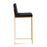 LumiSource Fuji High Back Barstool, Set of 2, Gold/Black