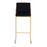 LumiSource Fuji High Back Barstool, Set of 2, Gold/Black