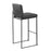 LumiSource Fuji High Back Barstool, Set of 2, Black/Black