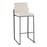 LumiSource Fuji High Back Barstool, Set of 2, Black/Beige