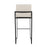 LumiSource Fuji High Back Barstool, Set of 2, Black/Beige