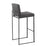 LumiSource Fuji High Back Barstool, Set of 2, Black/Charcoal