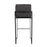 LumiSource Fuji High Back Barstool, Set of 2, Black/Charcoal