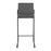 LumiSource Fuji High Back Barstool, Set of 2, Black Steel/Grey