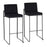 LumiSource Fuji High Back Barstool, Set/2, Black/Black Velvet - B30-FUJIHBBKVBK2