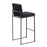 LumiSource Fuji High Back Barstool, Set of 2, Black/Black Velvet