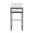 LumiSource Fuji High Back Barstool, Set of 2, Black Steel/White