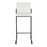 LumiSource Fuji High Back Barstool, Set of 2, Black Steel/White