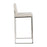 LumiSource Fuji High Back Barstool, Set of 2, Stainless/Beige