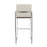 LumiSource Fuji High Back Barstool, Set of 2, Stainless/Beige
