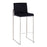 LumiSource Fuji High Back Barstool, Set of 2, SS/Black Velvet