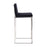 LumiSource Fuji High Back Barstool, Set of 2, SS/Black Velvet
