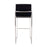 LumiSource Fuji High Back Barstool, Set of 2, SS/Black Velvet
