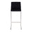 LumiSource Fuji High Back Barstool, Set of 2, SS/Black Velvet