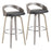 LumiSource Grotto 30" Barstool, Set/2, GY/BK/CH - B30-GROTTO2-SWVRLGYBK2