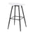 LumiSource Ale Bar Stool, Set of 2, Black Steel/White
