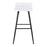 LumiSource Ale Bar Stool, Set of 2, Black Steel/White