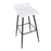 LumiSource Ale Bar Stool, Set of 2, Black Steel/White