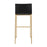 LumiSource Mara Barstool, Set of 2 in Gold Steel/Black PU