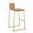 LumiSource Mara Barstool, Set of 2 in Gold Steel/Camel PU
