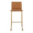 LumiSource Mara Barstool, Set of 2 in Gold Steel/Camel PU