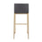 LumiSource Mara Barstool, Set of 2 in Gold Steel/Grey PU