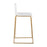 LumiSource Mara Barstool, Set of 2 in Gold Steel/White PU