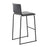 LumiSource Mara Barstool, Set of 2 in Black Steel/Black PU