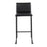 LumiSource Mara Barstool, Set of 2 in Black Steel/Black PU