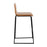 LumiSource Mara Barstool, Set of 2 in Black Steel/Camel PU