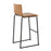 LumiSource Mara Barstool, Set of 2 in Black Steel/Camel PU