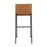 LumiSource Mara Barstool, Set of 2 in Black Steel/Camel PU
