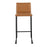 LumiSource Mara Barstool, Set of 2 in Black Steel/Camel PU