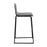 LumiSource Mara Barstool, Set of 2 in Black Steel/Grey PU