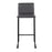 LumiSource Mara Barstool, Set of 2 in Black Steel/Grey PU