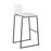 LumiSource Mara Barstool, Set of 2 in Black Steel/White PU