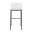 LumiSource Mara Barstool, Set of 2 in Black Steel/White PU