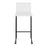 LumiSource Mara Barstool, Set of 2 in Black Steel/White PU