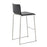 LumiSource Mara Barstool, Set of 2 in Stainless Steel/Black PU